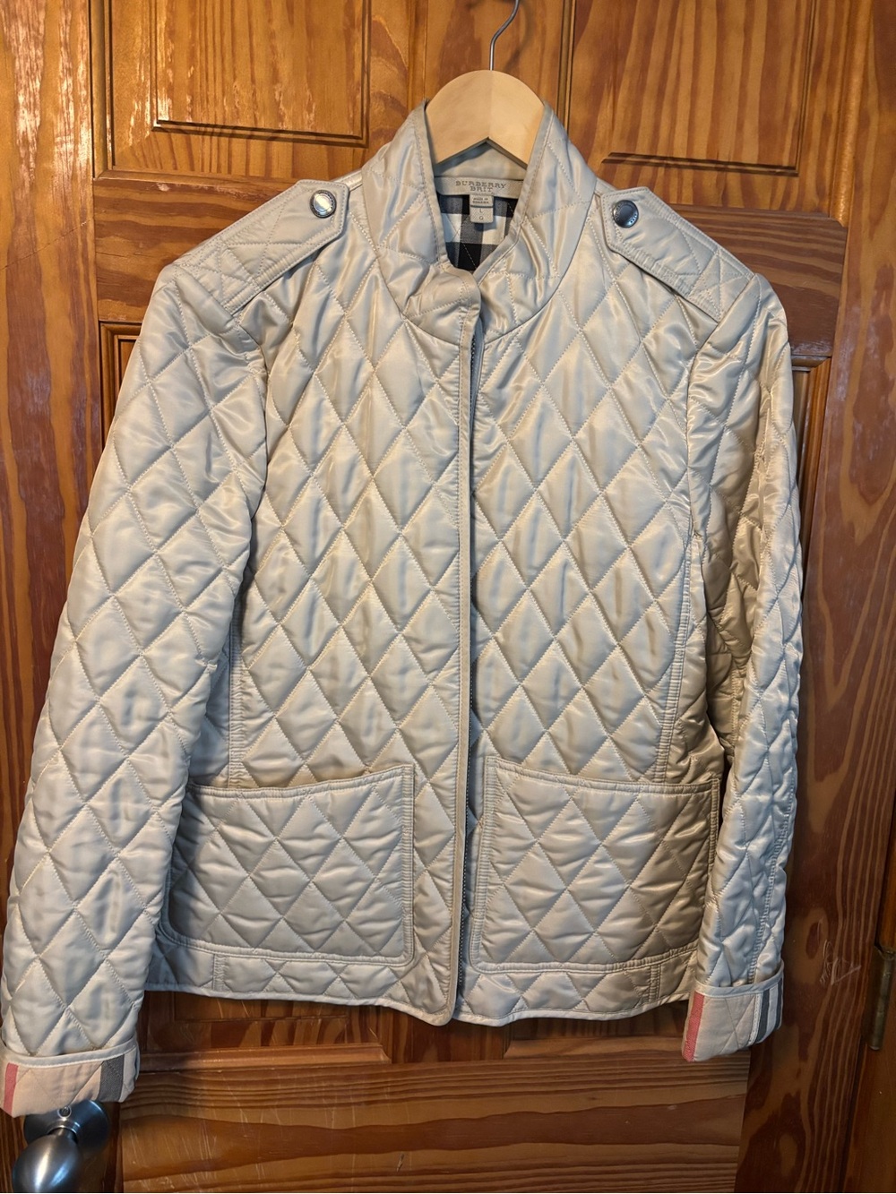 Burberry Brit Nova Check Jacket Full Zipper  Size L